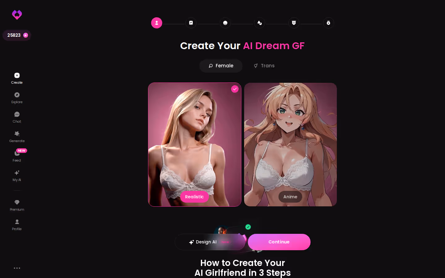 Building a custom character in GoLove's create wizard
